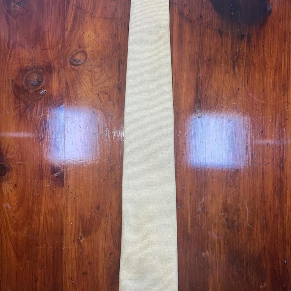 Hardy Amies Men's Brown and Cream Tie